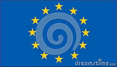 Flag of the European Union Cartoon Illustration