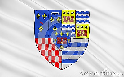 Flag of Evry, France Stock Photo