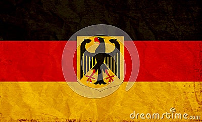 Flag Federal Republic of Germany, in the west of the Balkans Stock Photo