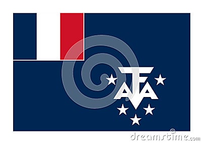 Flag of the French Southern and Antarctic lands Stock Photo