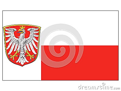 Flag of the German City of Frankfurt Vector Illustration