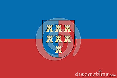 flag of German peoples Transylvanian Saxons. flag representing ethnic group or culture, regional authorities. no flagpole. Plane Stock Photo