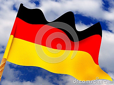 Flag. Germany Cartoon Illustration