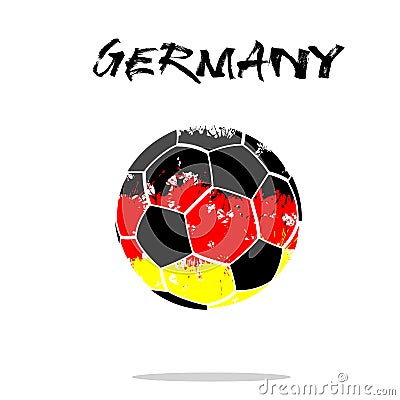 Flag of Germany as an abstract soccer ball Vector Illustration