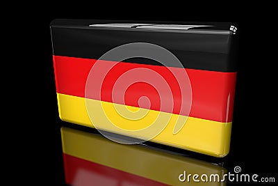 Flag of Germany 3D volumetric Stock Photo