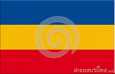 flag of Grand Duchy of Mecklenburg-Strelitz. Historical flag of part of Europe Stock Photo