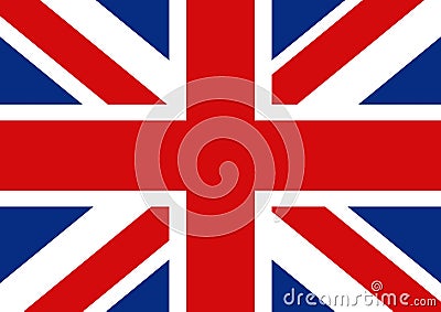 Flag of Great Britain. Official UK flag of the United Kingdom. Vector Illustration