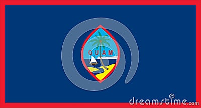 Flag of Guam Stock Photo