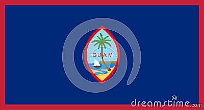 Flag Of Guam Vector Illustration