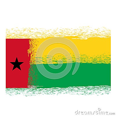 Flag of Guinea Bissau Stock Photo