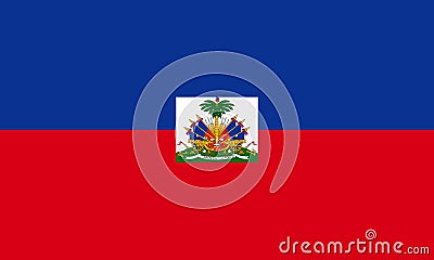Flag of Haiti. Vector illustration. World flag Cartoon Illustration
