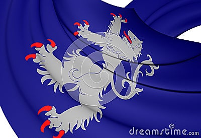 Flag of Halland, Sweden. Stock Photo