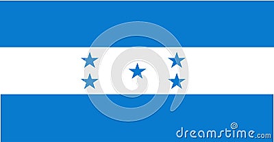 Flag of Honduras Vector Illustration