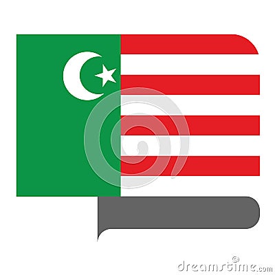 Flag horizontal shape, pointer for world map Vector Illustration