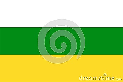 Flag of Huila Department (Republic of Colombia, South America Vector Illustration