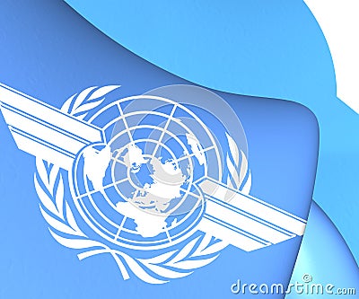 Flag of ICAO Editorial Stock Photo