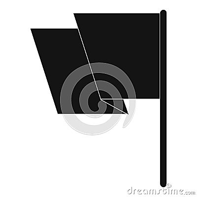 Flag icon, simple style Vector Illustration