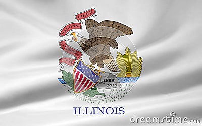 Flag of Illinois Stock Photo