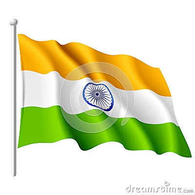 Flag of India Vector Illustration