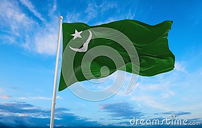 flag of Indo-Aryan ethnoreligious groups Hindustani Muslims at c Cartoon Illustration