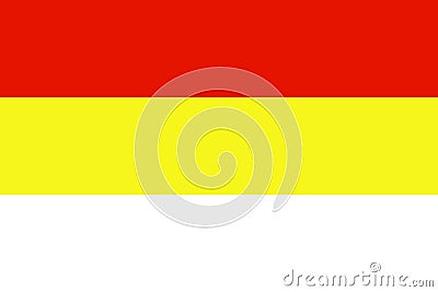 flag of Indo Aryan peoples Odias. flag representing ethnic group or culture, regional authorities. no flagpole. Plane layout, Stock Photo