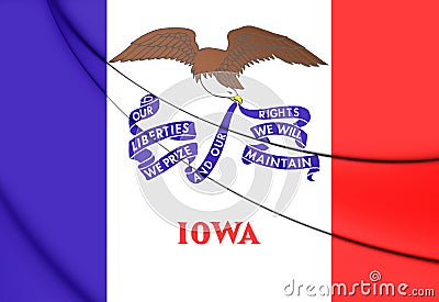 Flag of Iowa, USA. Stock Photo