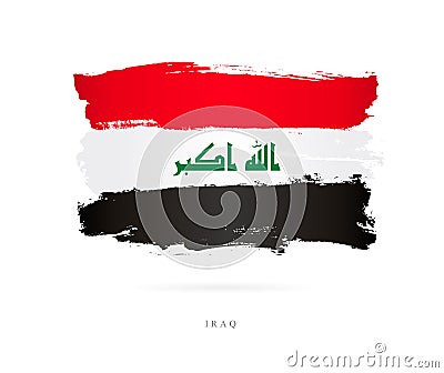 Flag of Iraq. Abstract concept Vector Illustration