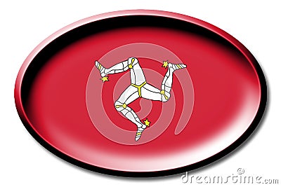 Isle of man - round country flag with an edge Stock Photo