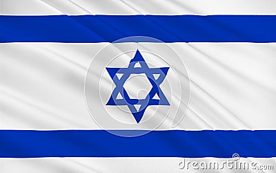 Flag of Israel Cartoon Illustration