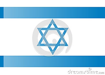 Flag of Israel: rightly proportions and colors. Vector Illustration