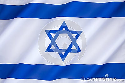 Flag of Israel Stock Photo