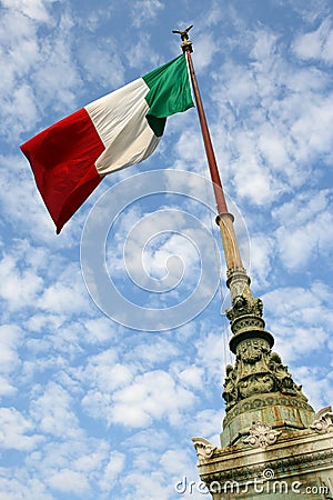 Flag of Italy Stock Photo