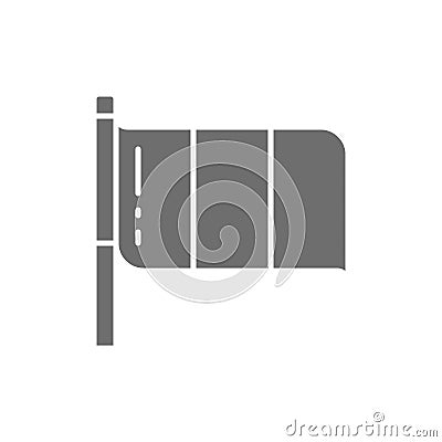 Flag of Italy grey icon. Isolated on white background Vector Illustration