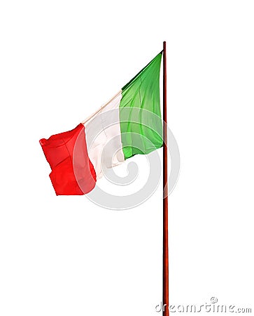 Flag of Italy isolated on white background Stock Photo