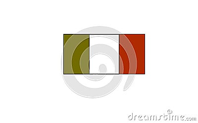 flag italy, logo icone illustration Cartoon Illustration