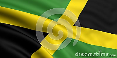 Flag Of Jamaica Stock Photo