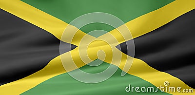 Flag of Jamaica Stock Photo