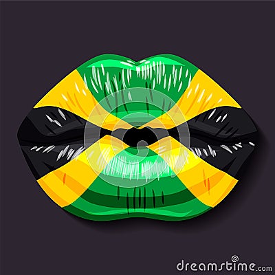 Flag of Jamaica Vector Illustration