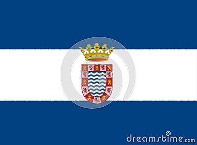 Glossy glass Flag of Jerez Stock Photo