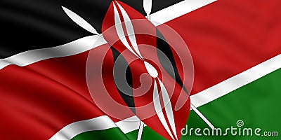 Flag Of Kenya Stock Photo