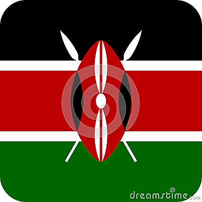 Flag Kenya Africa illustration vector eps Vector Illustration