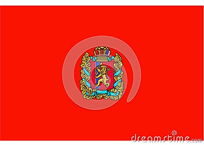 Flag of Krasnoyarsk krai Stock Photo