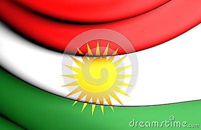 Flag of Kurdistan Stock Photo