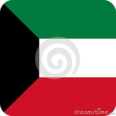Flag Kuwait Asia illustration vector eps Vector Illustration