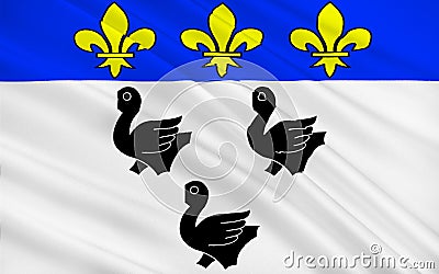 Flag of Laon, France Stock Photo