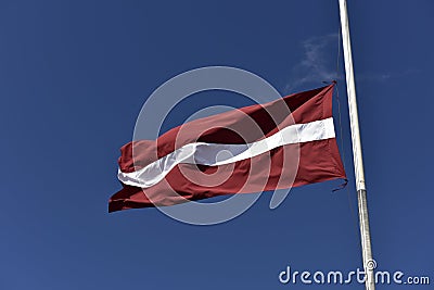 Flag of Latvia Stock Photo