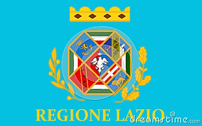 Flag of Lazio, Italy Stock Photo