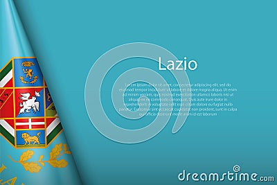 flag Lazio, region of Italy, isolated on background with copyspa Vector Illustration