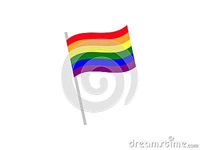 Flag, lgbt, rainbow icon. Vector illustration, flat design Cartoon Illustration