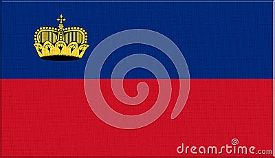 Flag of Liechtenstein. national symbol. Principality of Liechtenstein Cartoon Illustration